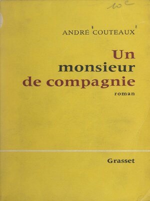 cover image of Un monsieur de compagnie